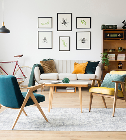 Renter's living room highlighting items to be covered through multifamily insurance policy